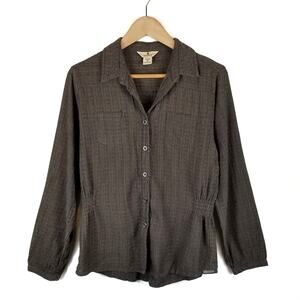 Woolrich Women's Textured Cotton Blouse Size M Medium